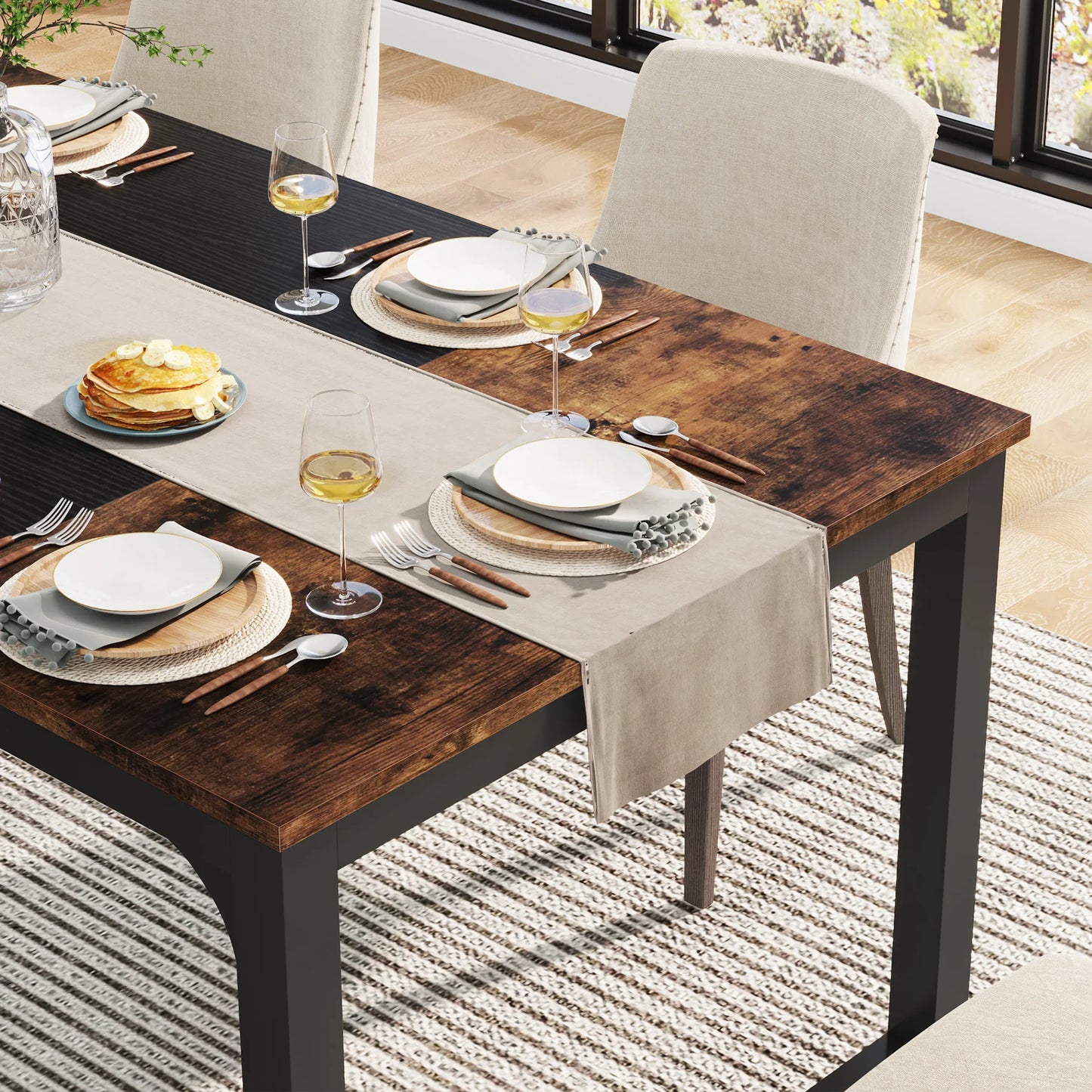 Tribesigns Dining Table Industrial Kitchen Table For Dining Room