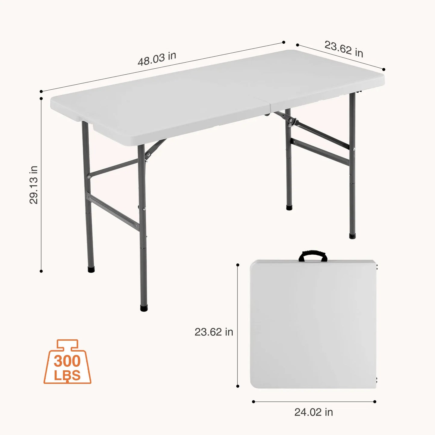JHK Portable Folding Outdoor Table With Carry Handle For Camping