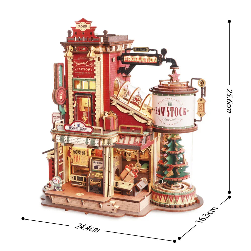 Robotime Rokr Dream Gift Factory 3D Wooden Puzzles Music Box