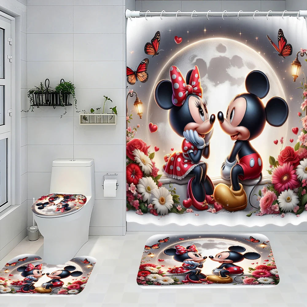 Minisocraft Disney Mickey Mouse Bathroom Four Piece Set Waterproof Kit