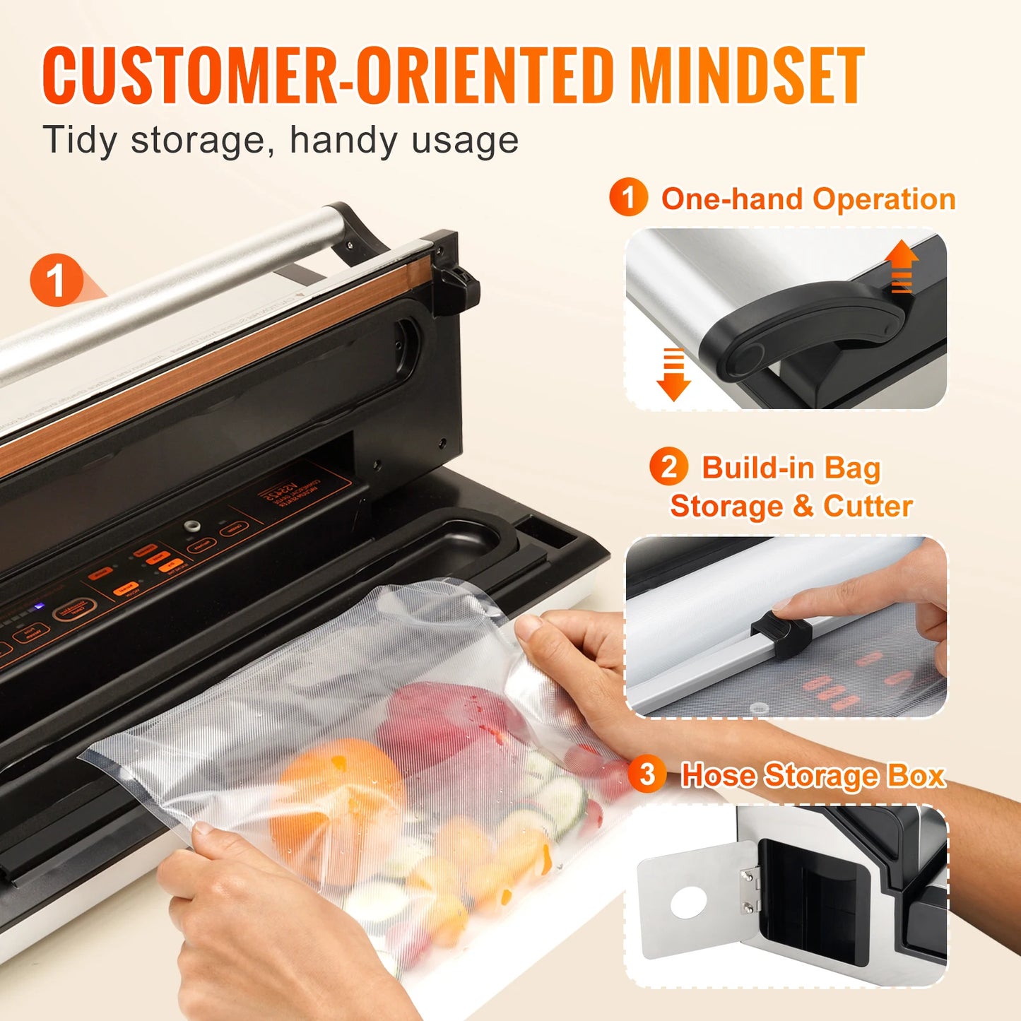SucceBuy Vacuum Sealer Machine Multifunctional Automatic Food Packaging