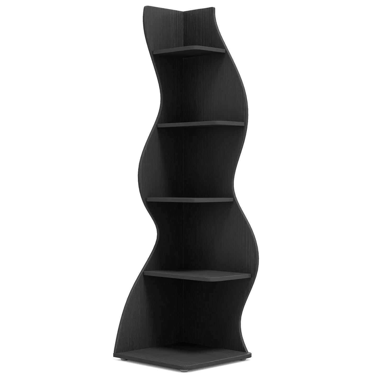 Tribesigns Modern Five Tier Corner Shelf Wall Bookcase