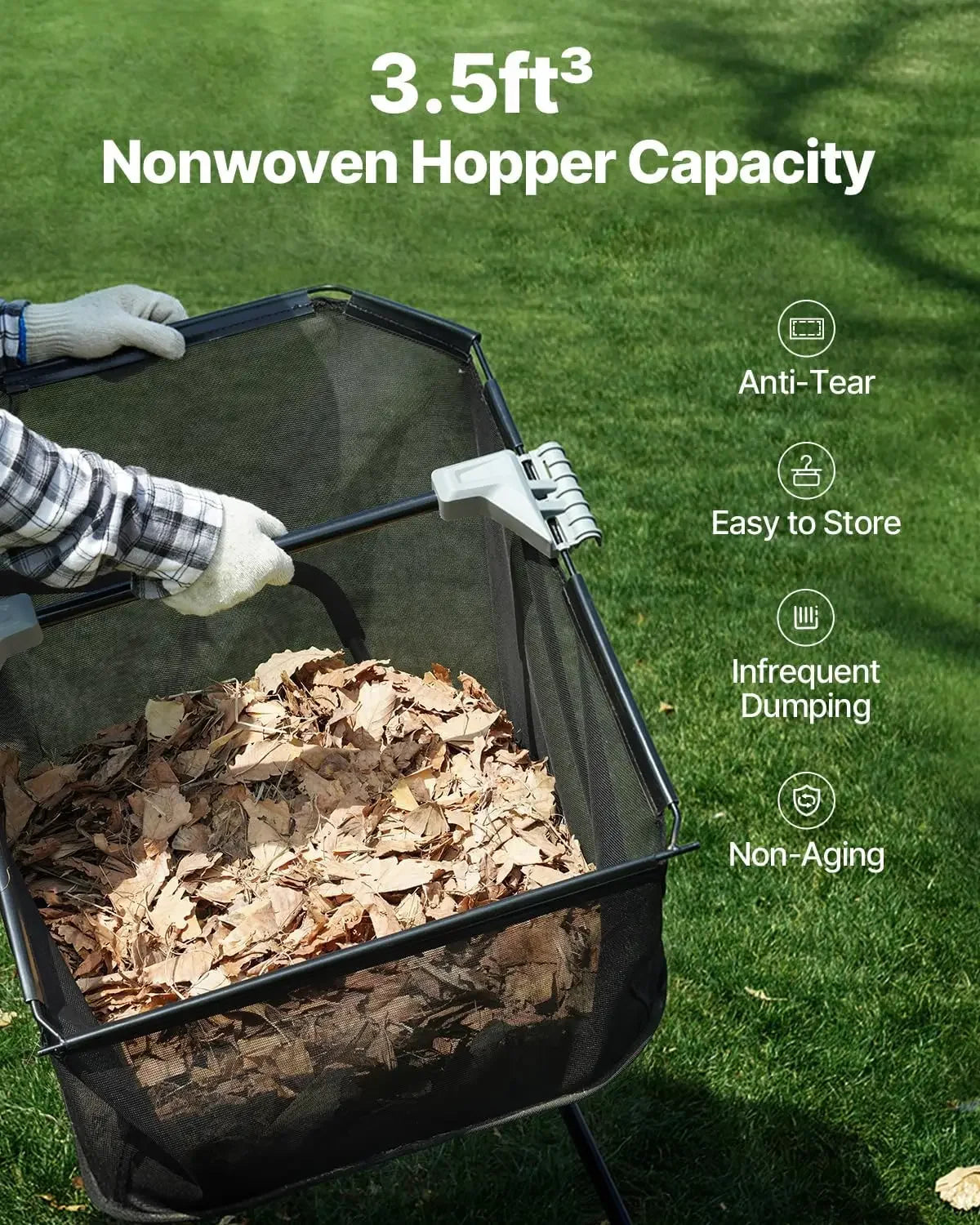 Push Lawn Sweeper With Heavy Duty Steel And Durable Wheels