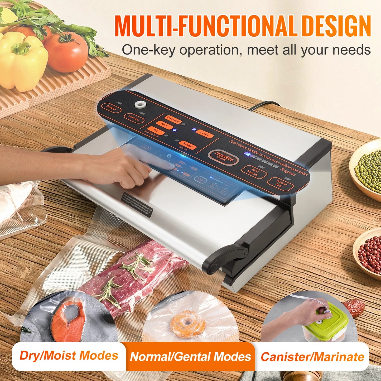 SucceBuy Vacuum Sealer Machine Multifunctional Automatic Food Packaging