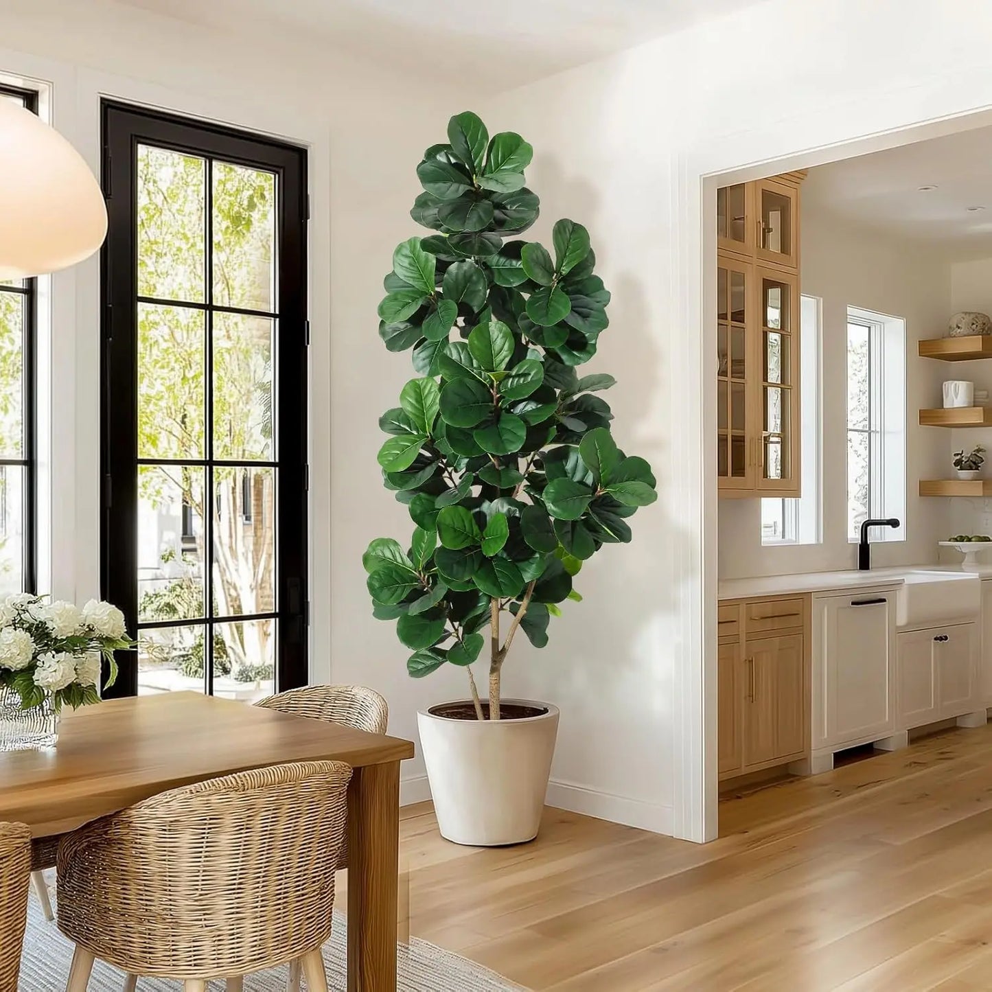 Realistic Fiddle Leaf Fig Tree Artificial for Home Decor Display