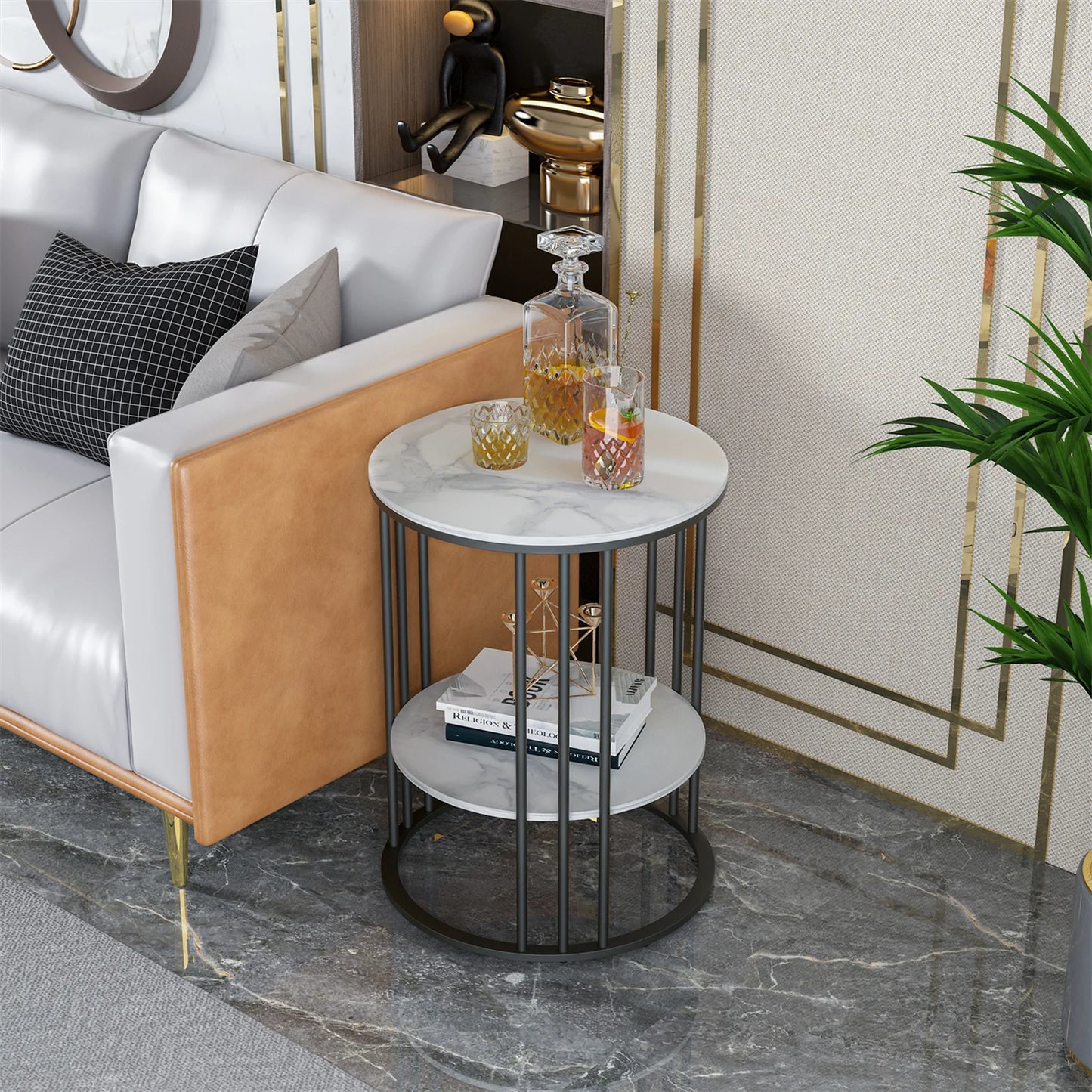 Wisfor End Table With Sintered Stone Top