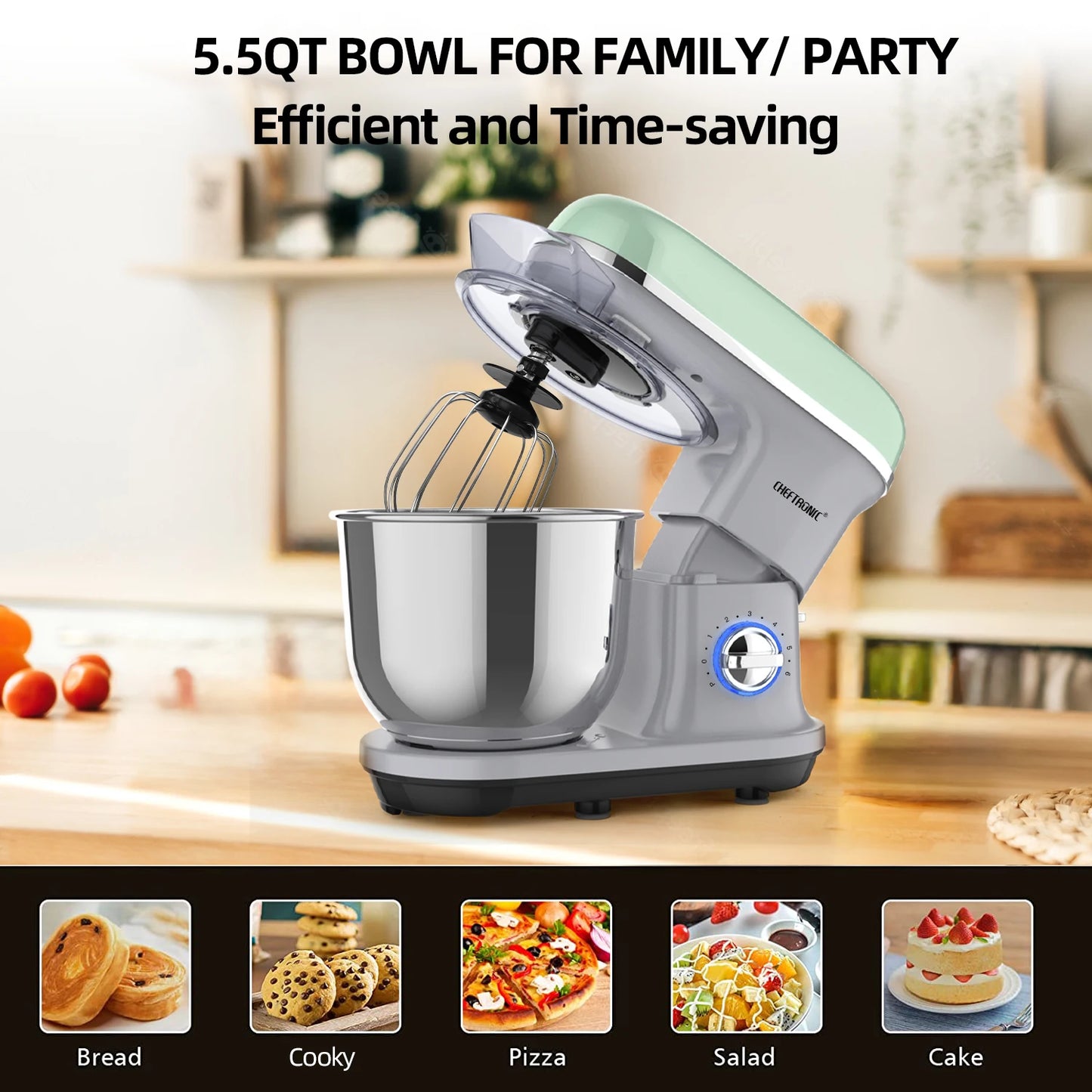 Cheftronic Tilt-Head Stand Mixer 500W