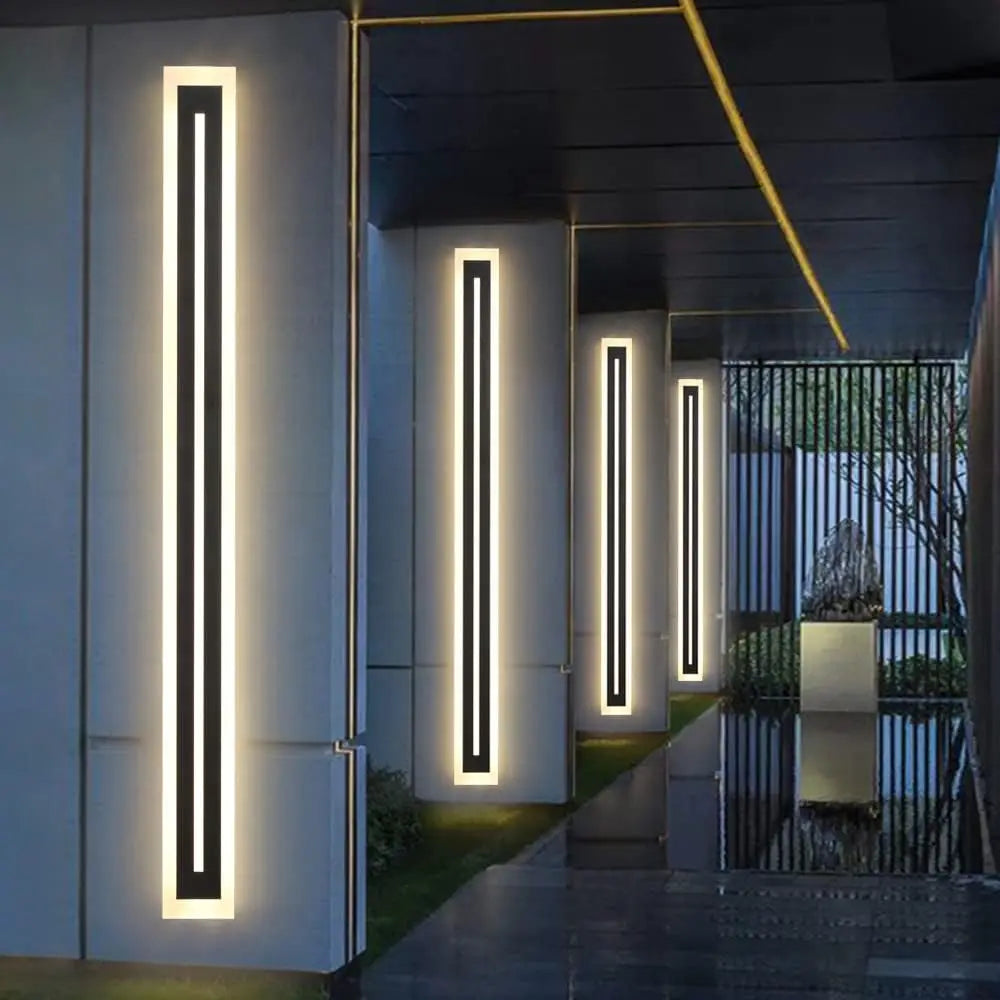 Outdoor LED Wall Light Strip Modern Sconce IP67 Weatherproof Fixture