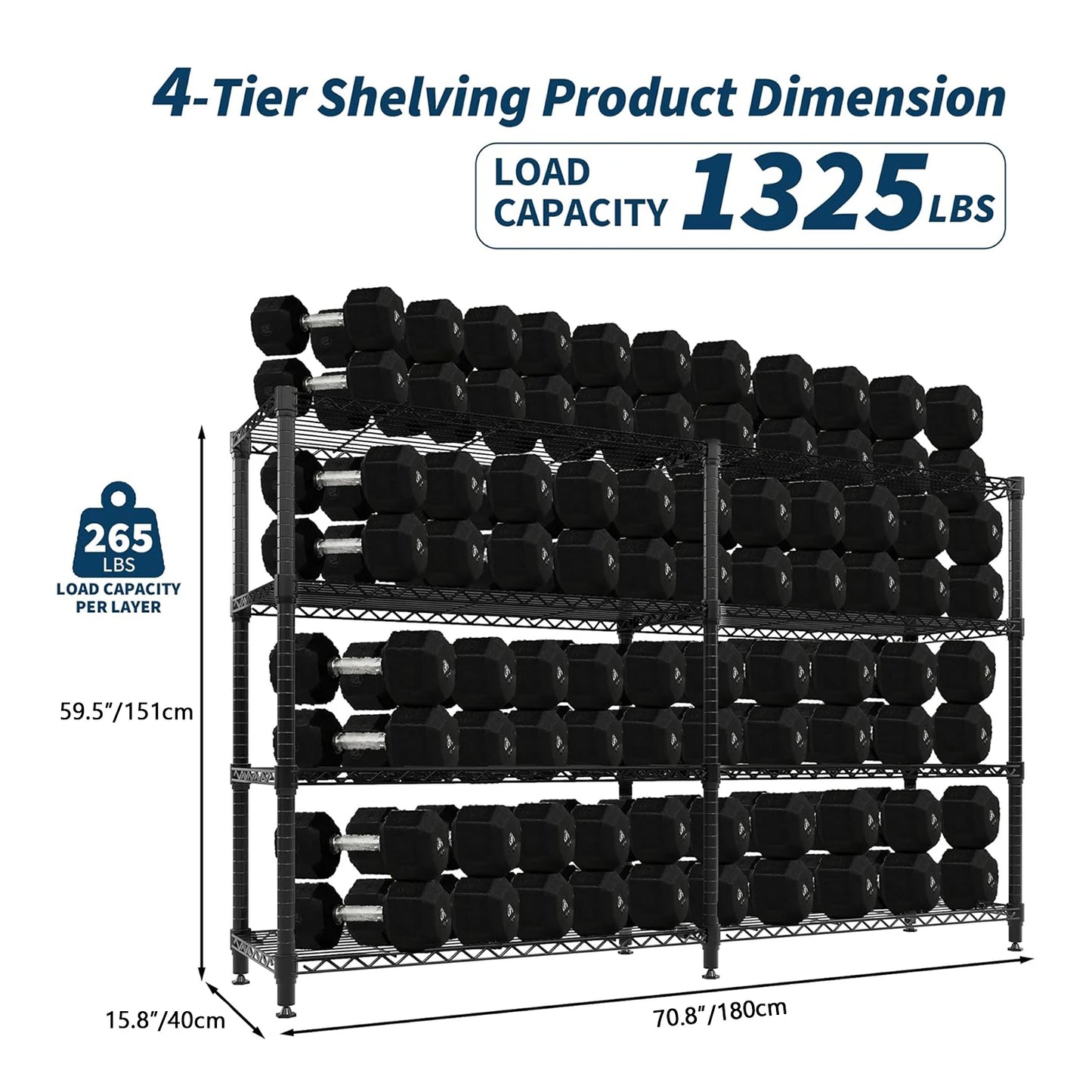 TWISTER.CK Heavy Duty Adjustable 5-Tier Storage Shelves Metal Unit