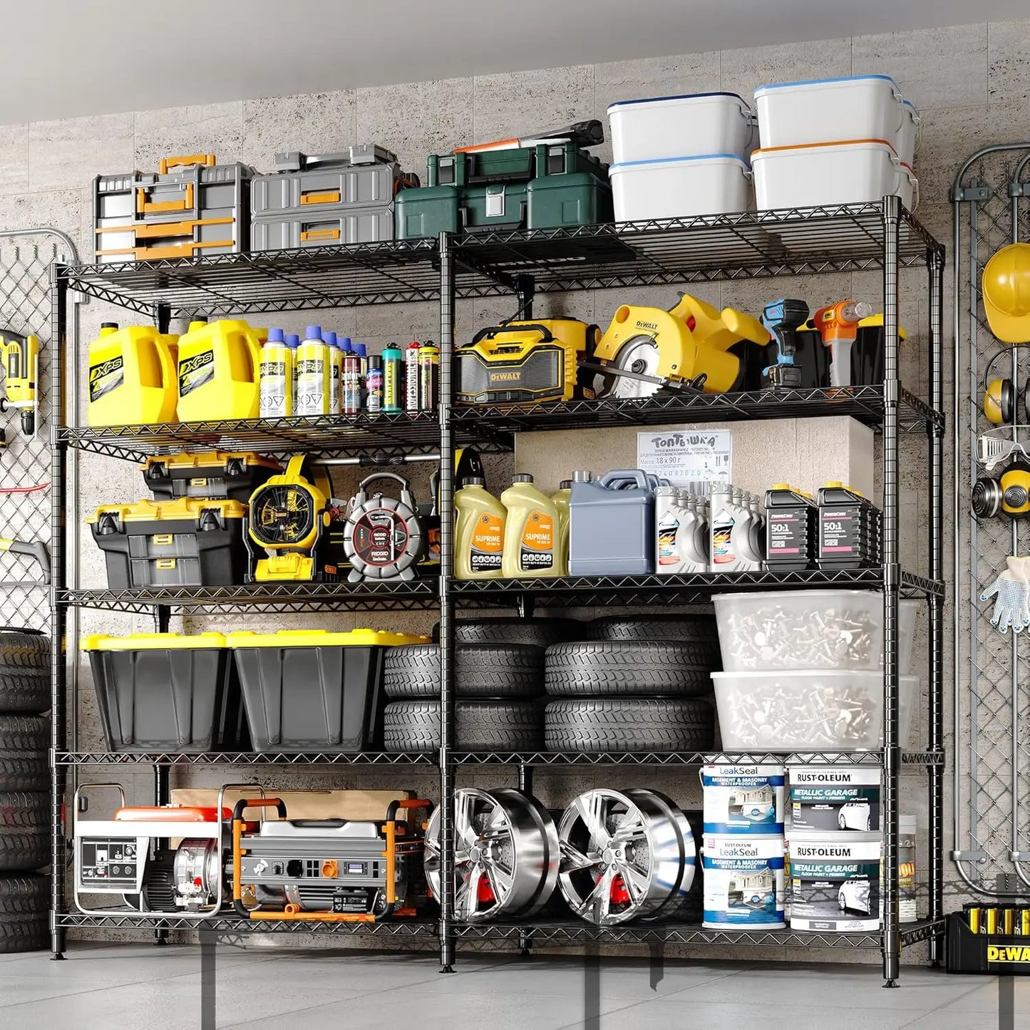 TWISTER.CK Heavy Duty Adjustable 5-Tier Storage Shelves Metal Unit