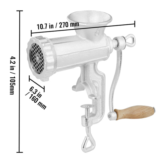 SucceBuy Manual Meat Grinder Heavy Duty Cast Iron Sausage Maker