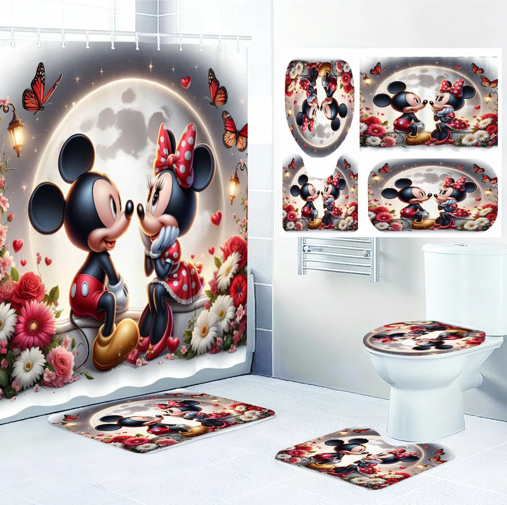 Minisocraft Disney Mickey Mouse Bathroom Four Piece Set Waterproof Kit