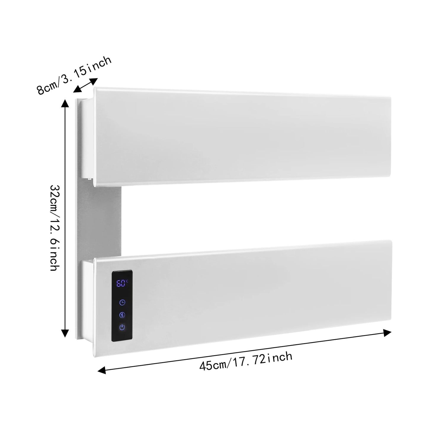 CE Certified Wall Mounted Electric Towel Warmer Aluminum Alloy