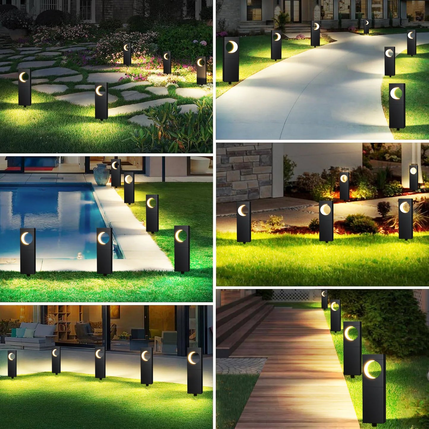 KPSTEK Solar Powered LED Lights for Outdoor Pathway Garden Patio