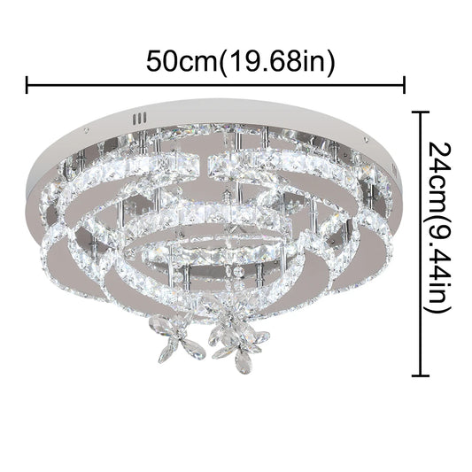 VETRULUS Luxury Crystal Chandelier Modern Ceiling Pendant Led Light