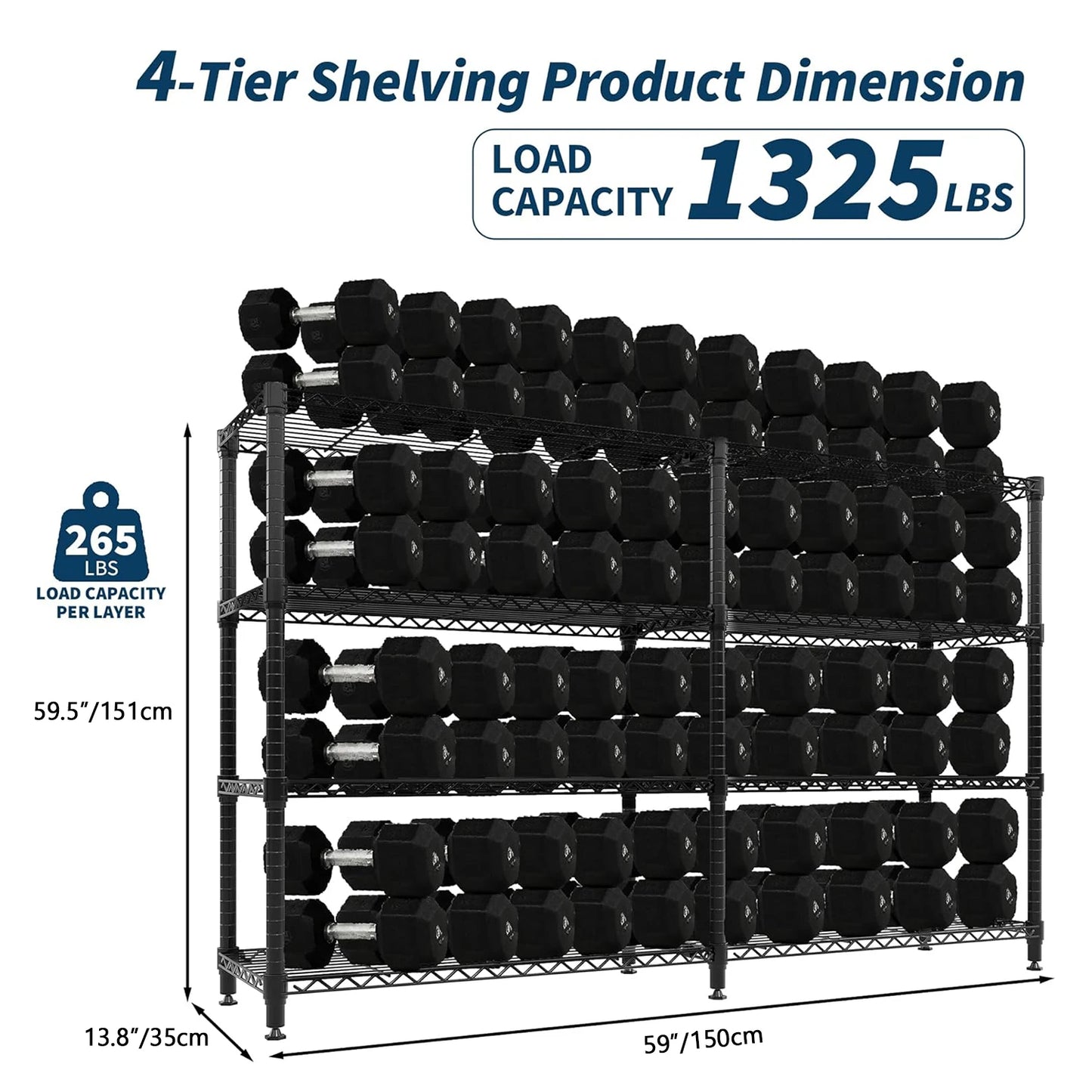 TWISTER.CK Heavy Duty Adjustable 5-Tier Storage Shelves Metal Unit