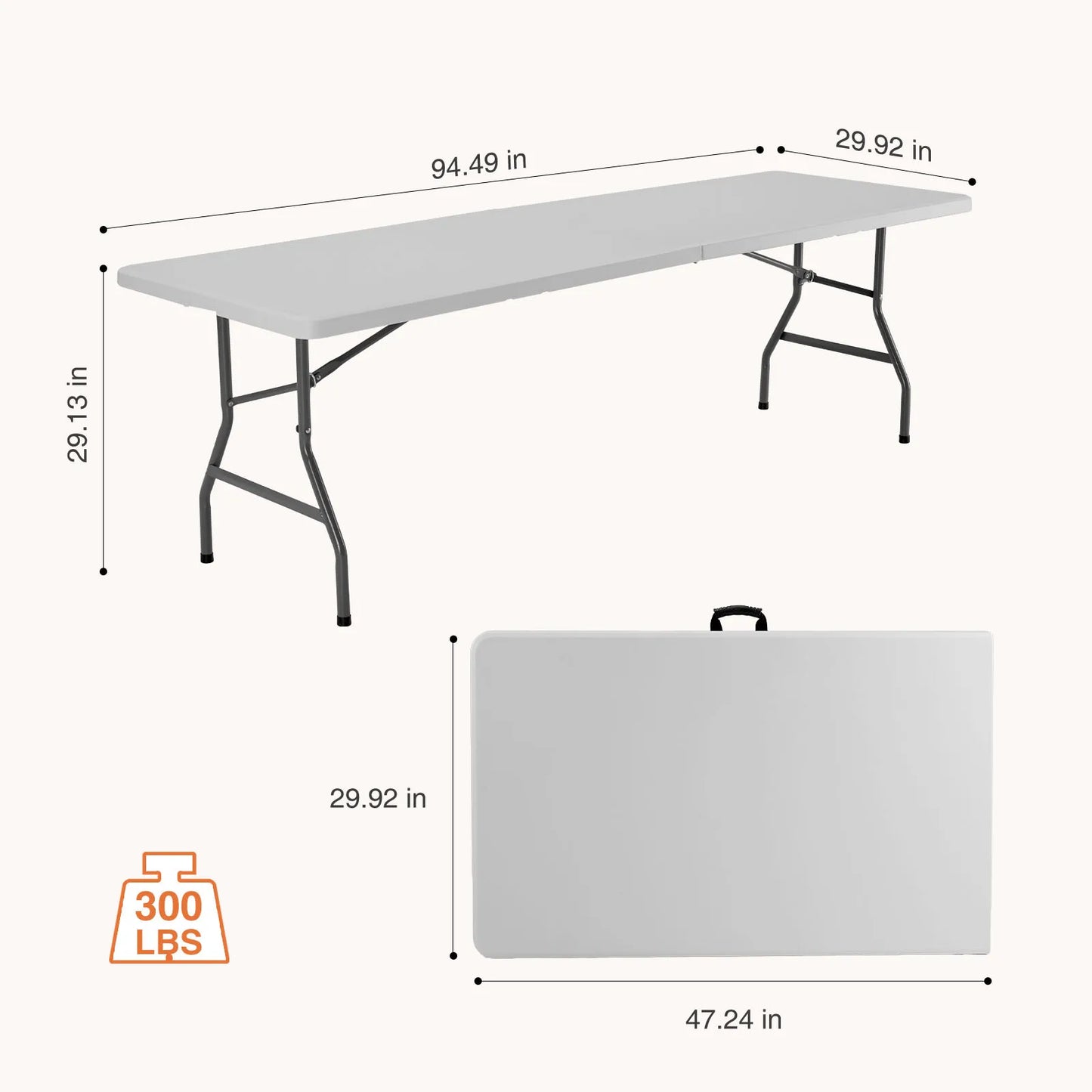 JHK Portable Folding Outdoor Table With Carry Handle For Camping