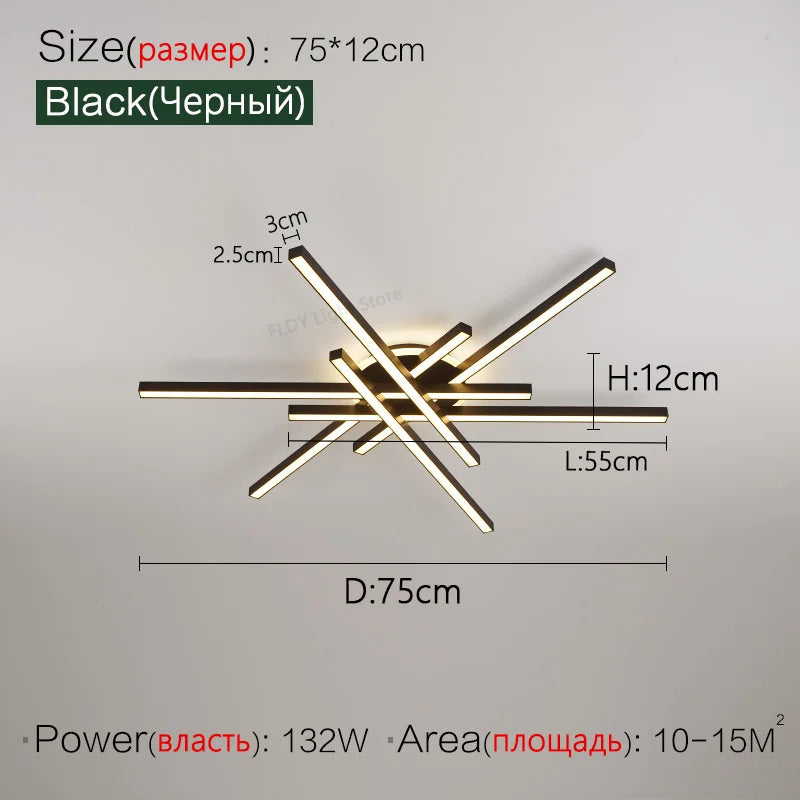 FLDY LED Ceiling Lamp Nordic Modern Chandelier For Living Room