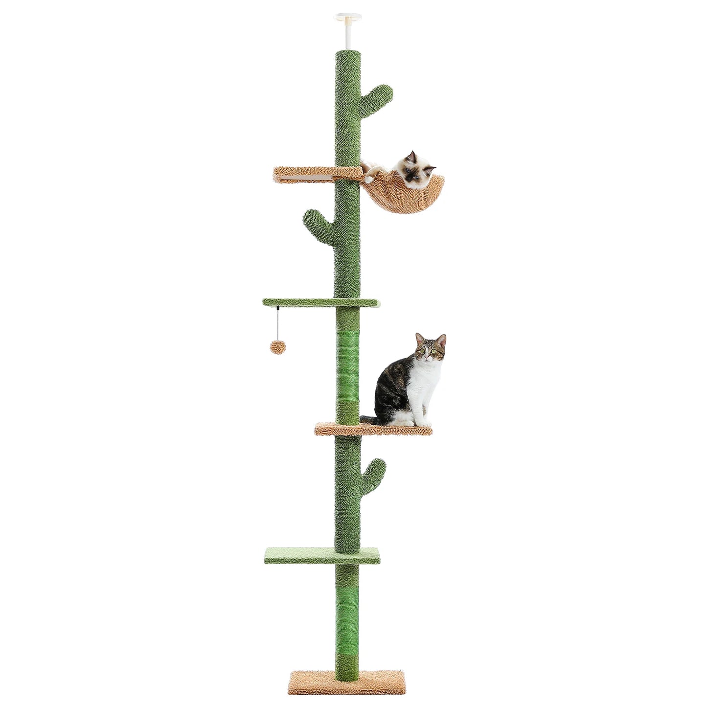 PAWZ Road Cat Tree 5-Tier Floor to Ceiling Climbing Tower