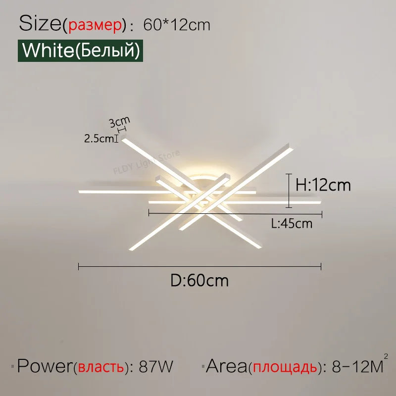 FLDY LED Ceiling Lamp Nordic Modern Chandelier For Living Room